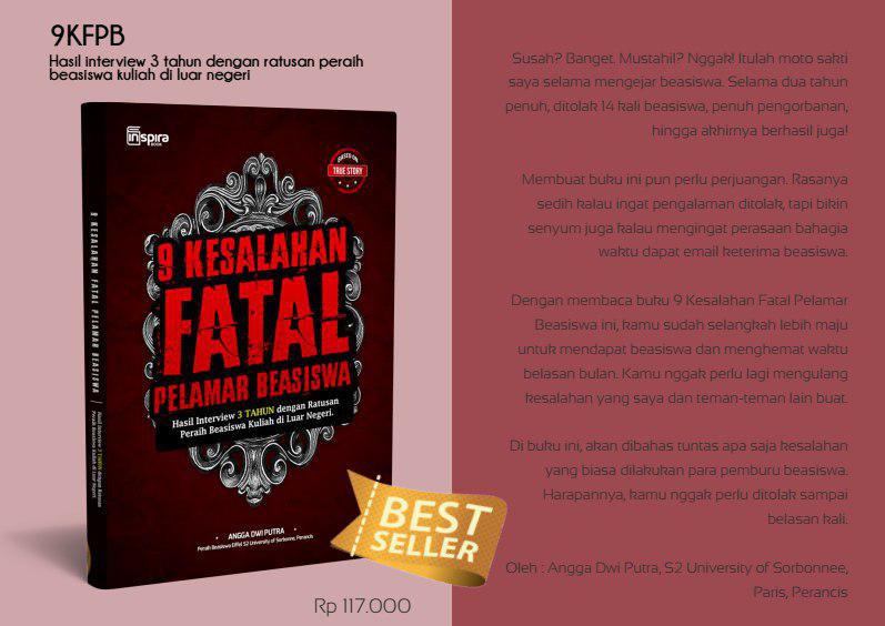 Buku 9 Kesalahan Fatal Pelamar Beasiswa by Generasi Belajar