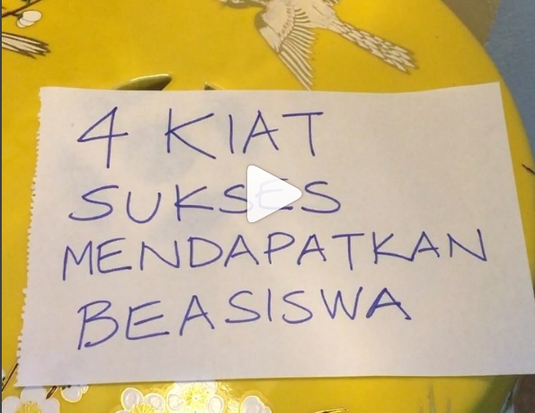 4 Kiat Sukses Mendapatkan Beasiswa