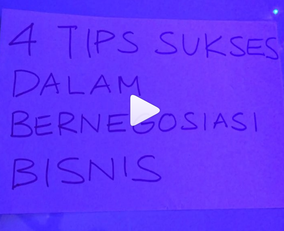 4 Tips Sukses Dalam Bernegosiasi Bisnis