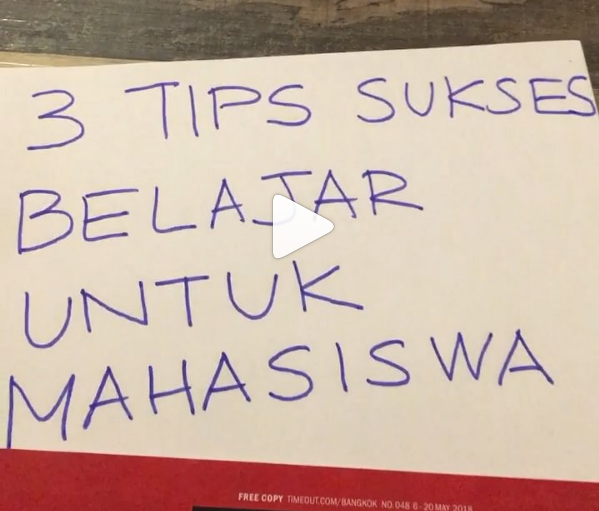 3 Tips Belajar  Sukses Untuk Mahasiswa 